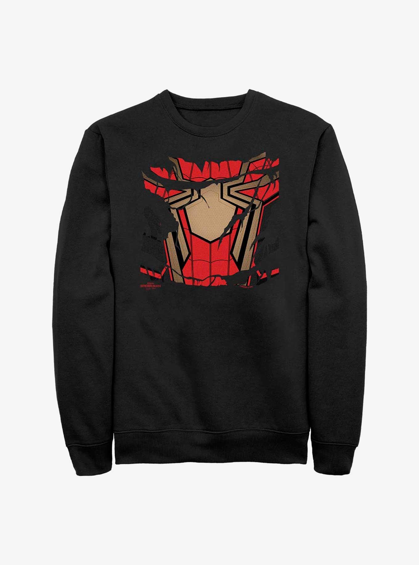 Marvel Spider-Man: No Way Home Ripped Suit Crew Sweatshirt, , hi-res