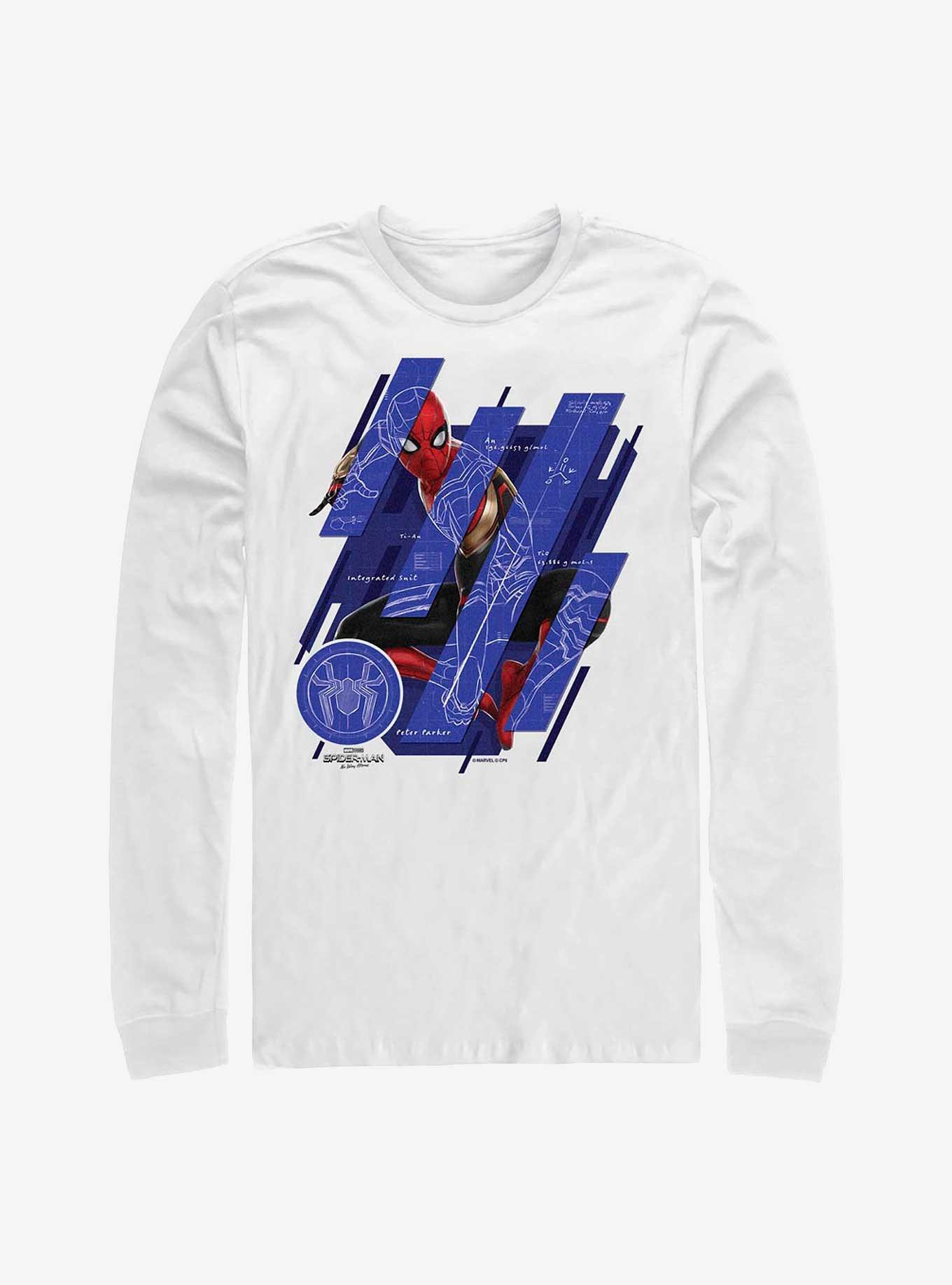 Marvel Spider-Man: No Way Home Schematic Panels Long-Sleeve T-Shirt, , hi-res