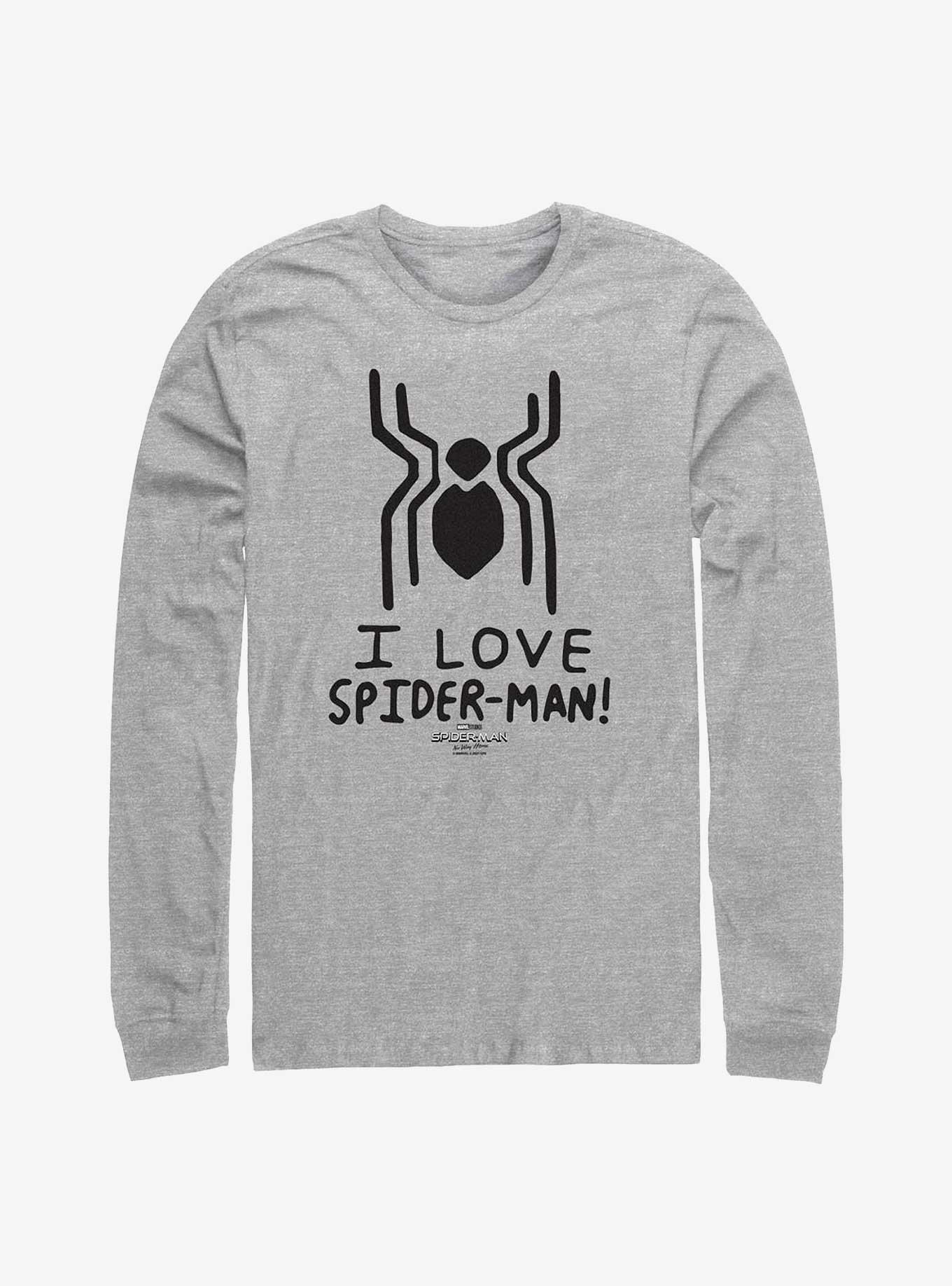 Marvel Spider-Man: No Way Home Spider Love Long-Sleeve T-Shirt, ATH HTR, hi-res