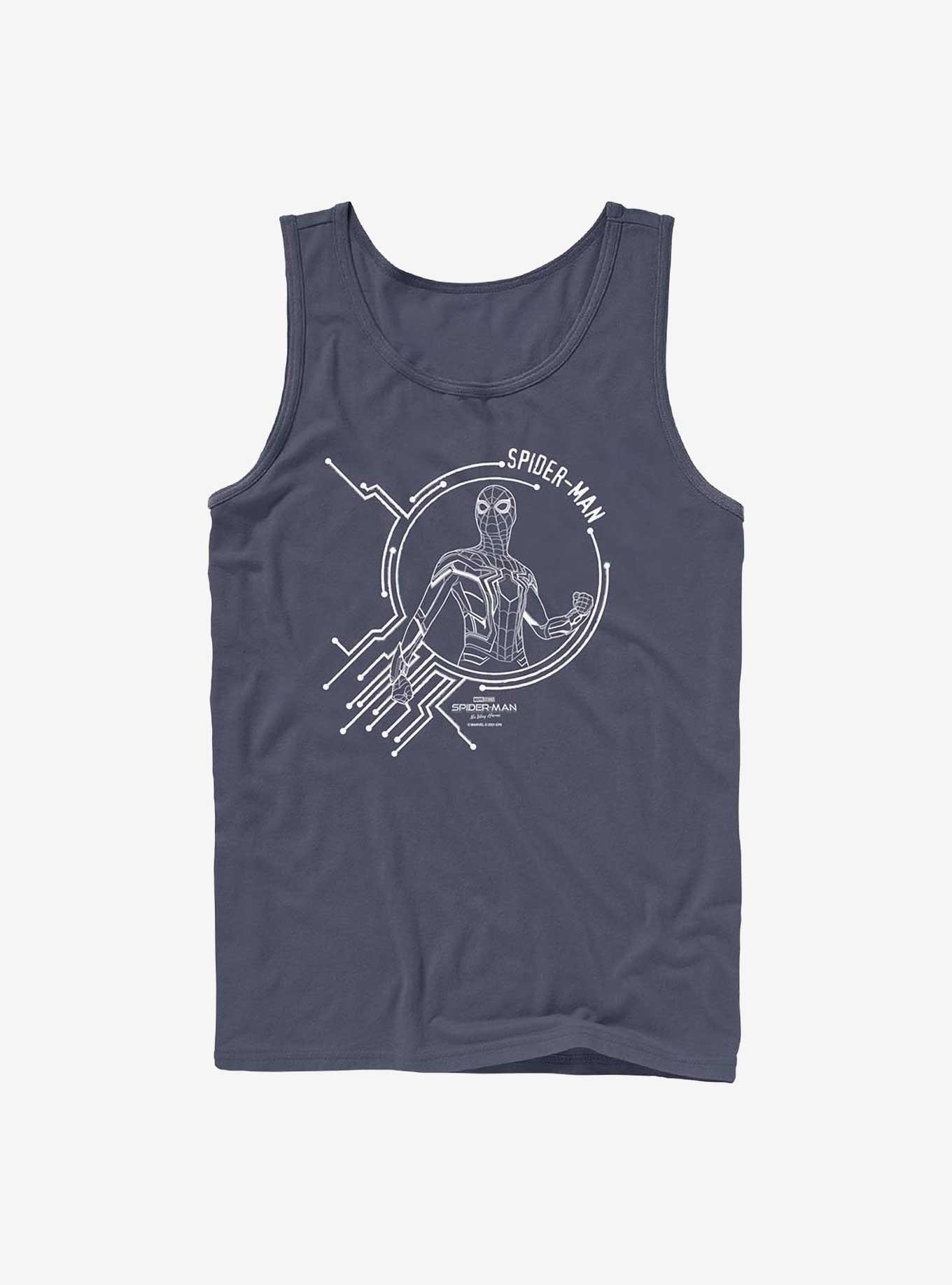 Marvel Spider-Man: No Way Home White Tech Tank, NAVY, hi-res