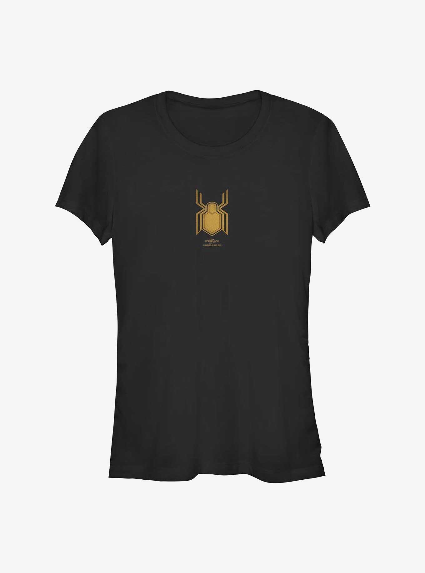 Marvel Spider-Man: No Way Home Black Suit Gold Logo Girls T-Shirt, , hi-res