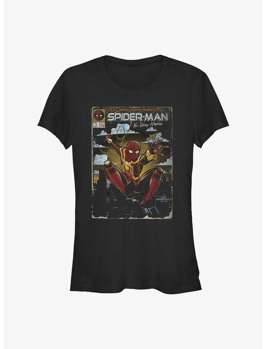 Marvel Spider-Man: No Way Home Comic Cover Girls T-Shirt, BLACK, hi-res