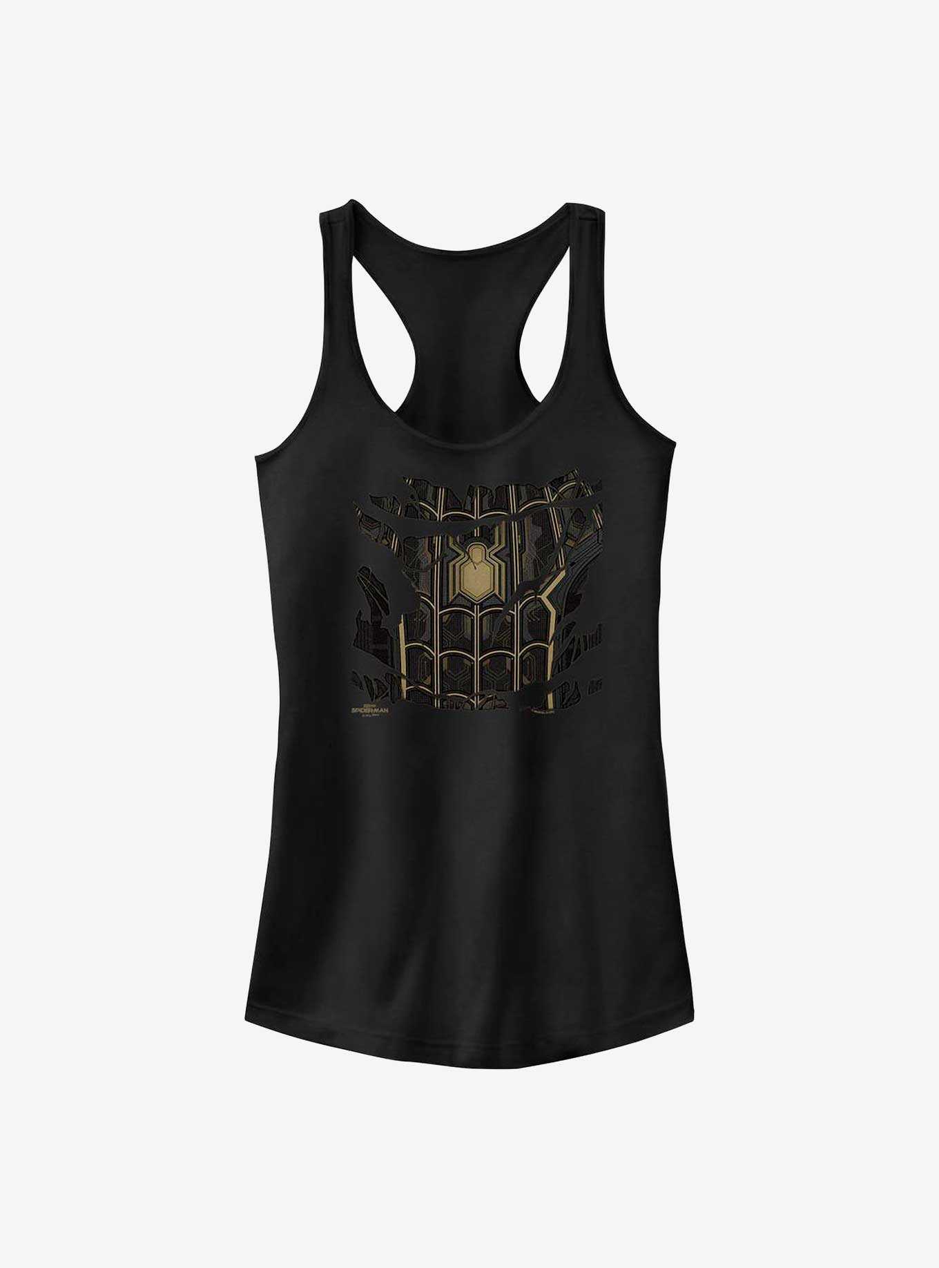 Marvel Spider-Man: No Way Home Black Ripped Suit Girls Tank, , hi-res