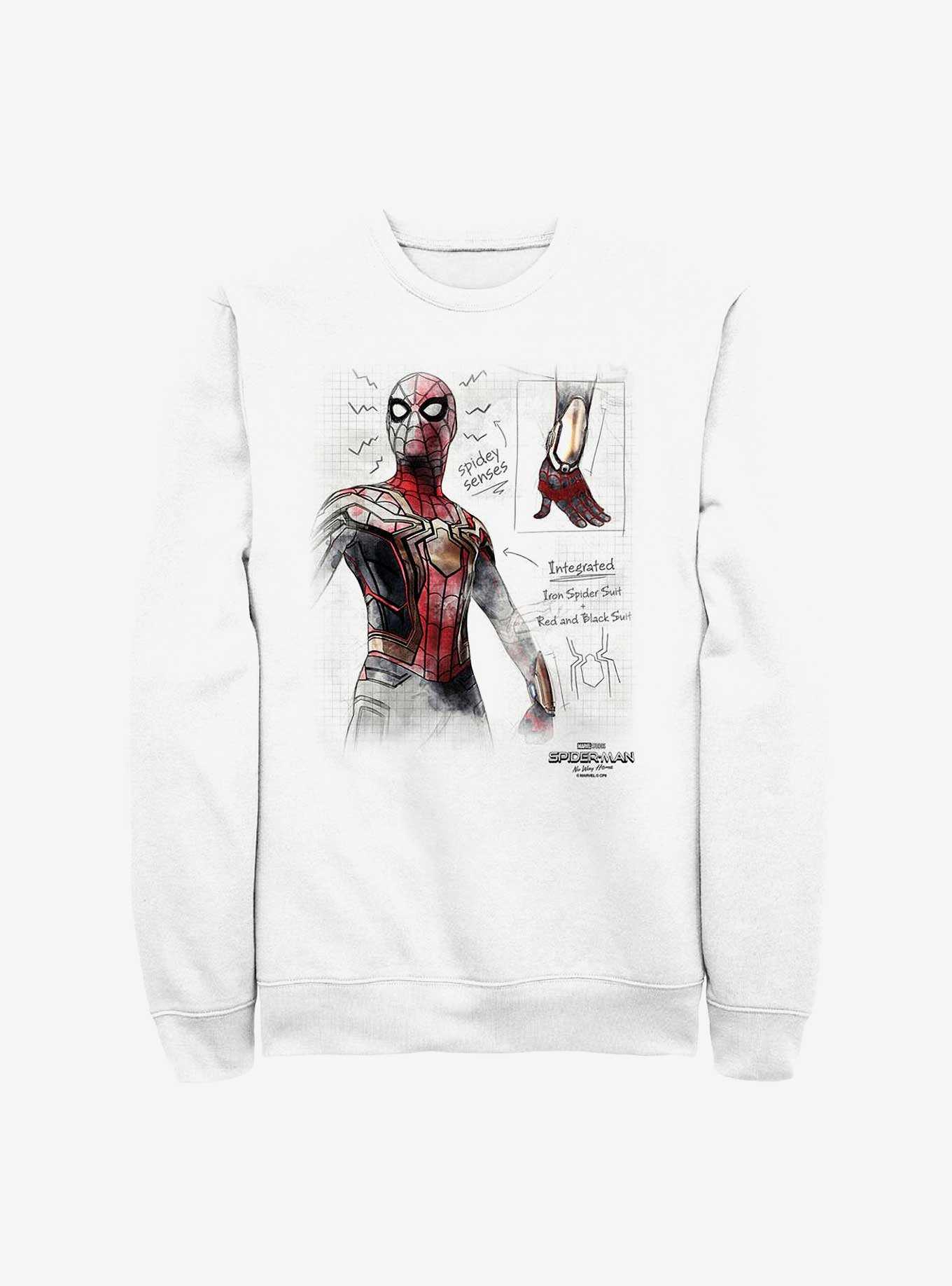 Marvel Spider-Man: No Way Home Sketched Spider Crew Sweatshirt, , hi-res