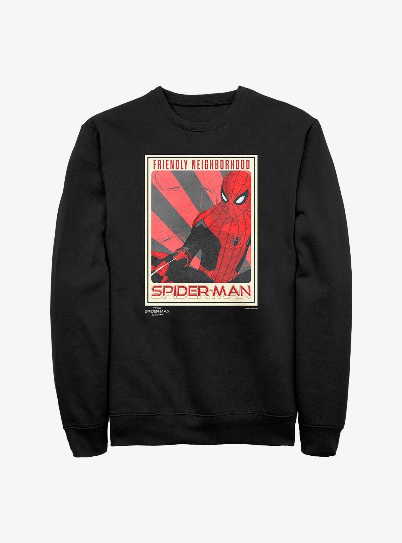 Marvel Spider-Man: No Way Home The Friendly Spider Crew Sweatshirt, BLACK, hi-res