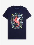Dragon & Flora T-Shirt By Little Clyde, NAVY, hi-res