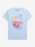 Corgi & Cat Strawberry Boba T-Shirt, LIGHT BLUE, hi-res