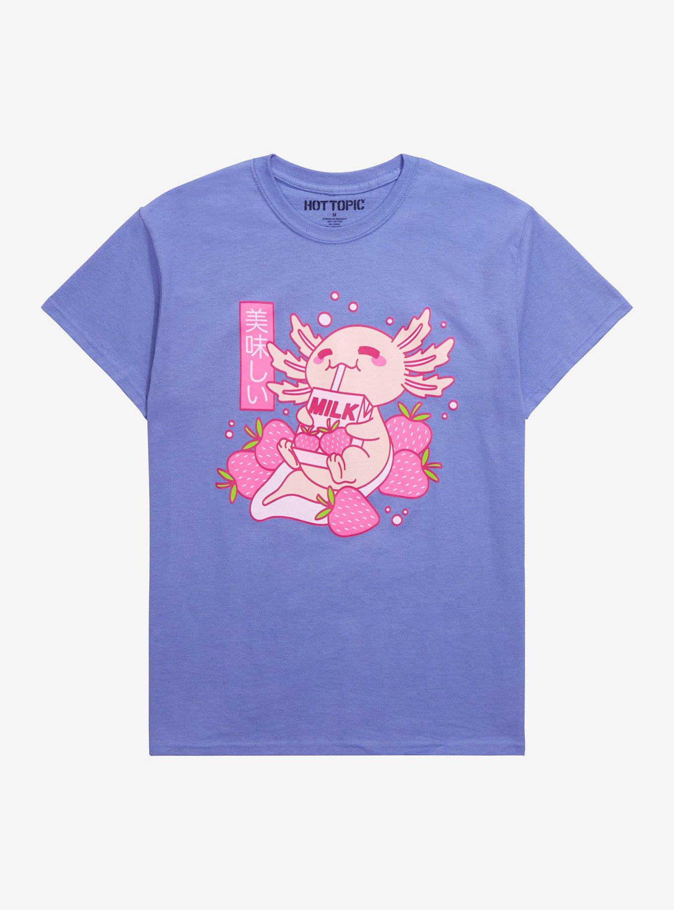 Strawberry Milk Axolotl Fish Cartoon Cute Axolotl' Men's T-Shirt