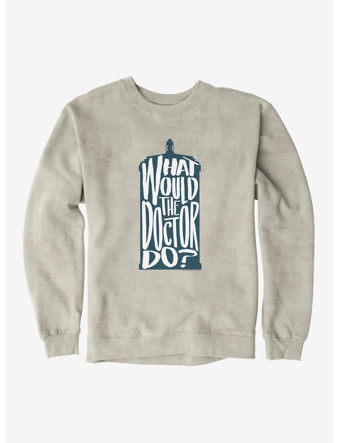 Doctor Who What Would The Doctor Do Sweatshirt, OATMEAL HEATHER, hi-res