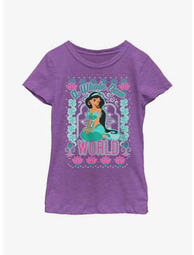 Disney Aladdin Jasmine A Whole New World Pattern Youth Girls T-Shirt, , hi-res