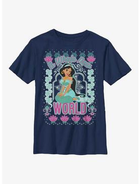 Disney Aladdin Jasmine A Whole New World Pattern Youth T-Shirt, , hi-res
