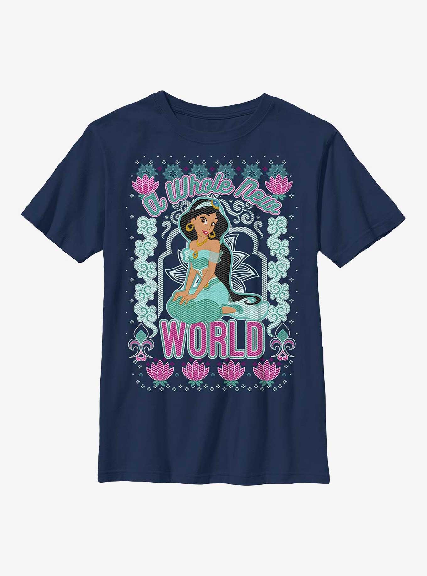 Disney Aladdin Jasmine A Whole New World Pattern Youth T-Shirt, , hi-res