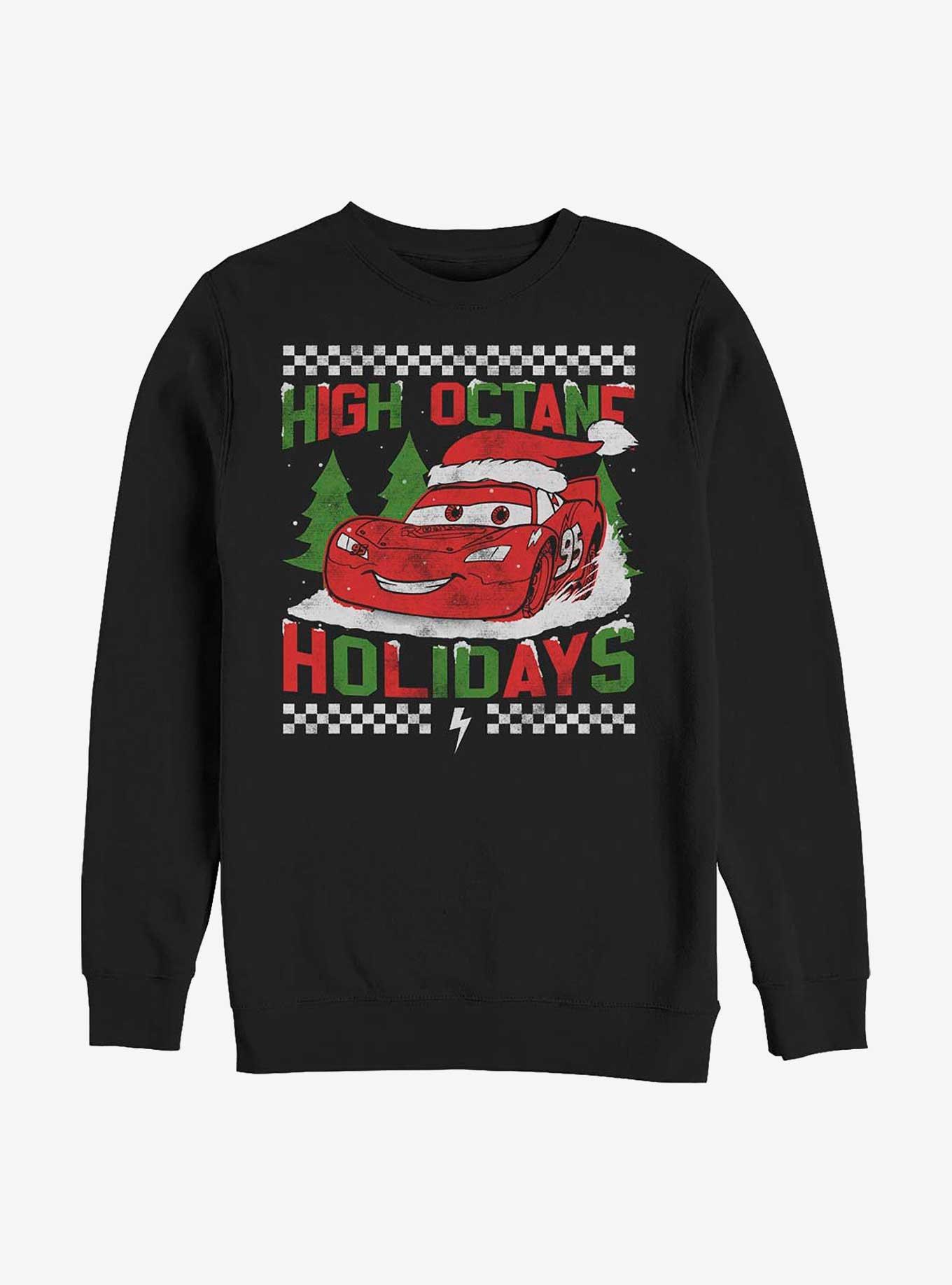 Pixar Octane Disney Cars BoxLunch BLACK Lightning Holidays High | - McQueen Sweatshirt