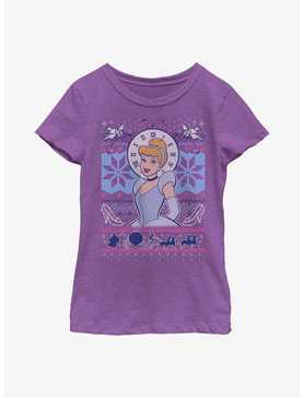 Disney Cinderella Ugly Sweater Pattern Youth Girls T-Shirt, , hi-res