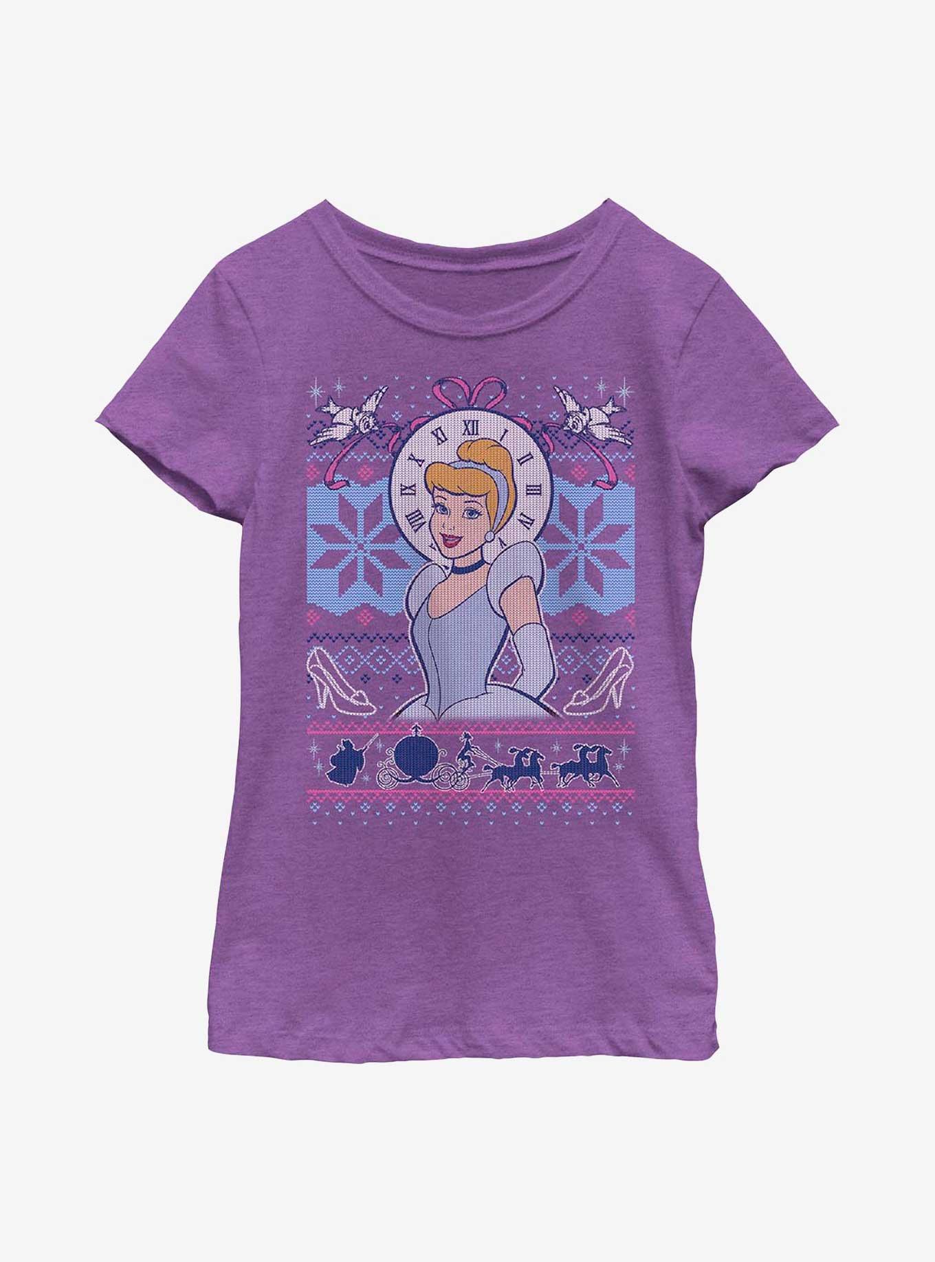 Disney Cinderella Ugly Sweater Pattern Youth Girls T-Shirt, , hi-res