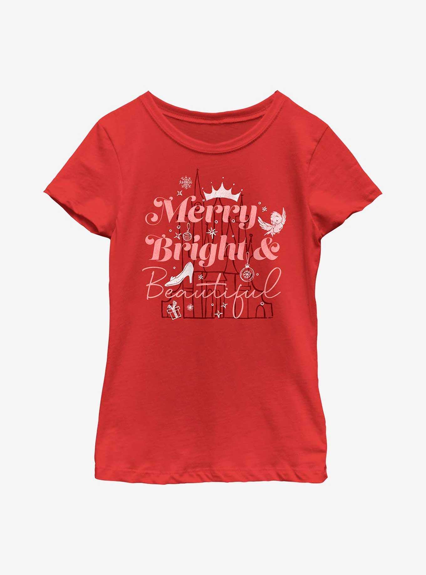 Disney Cinderella Castle Merry, Bright & Beautiful Youth Girls T-Shirt, , hi-res