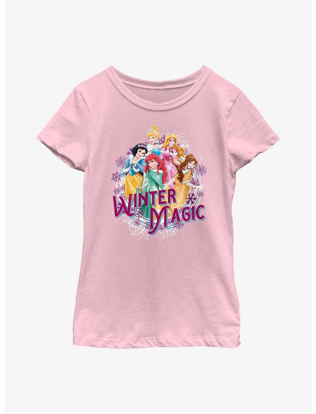 Disney Princesses Winter Magic Youth Girls T-Shirt, PINK, hi-res