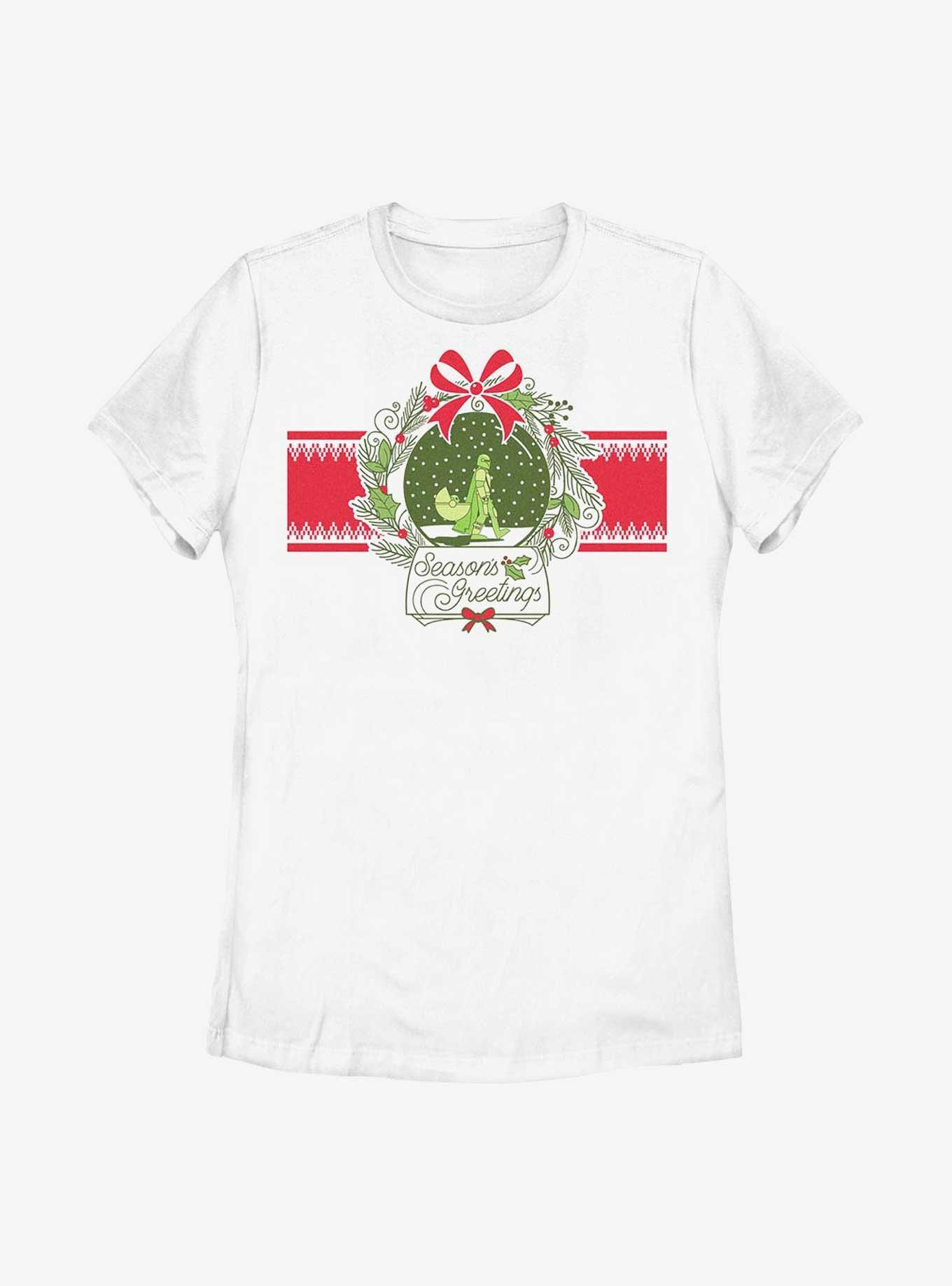 Star Wars The Mandalorian Snow Globe Season's Greetings Womens T-Shirt, , hi-res