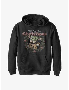 Star Wars The Mandalorian The Child Want For Christmas Youth Hoodie, , hi-res