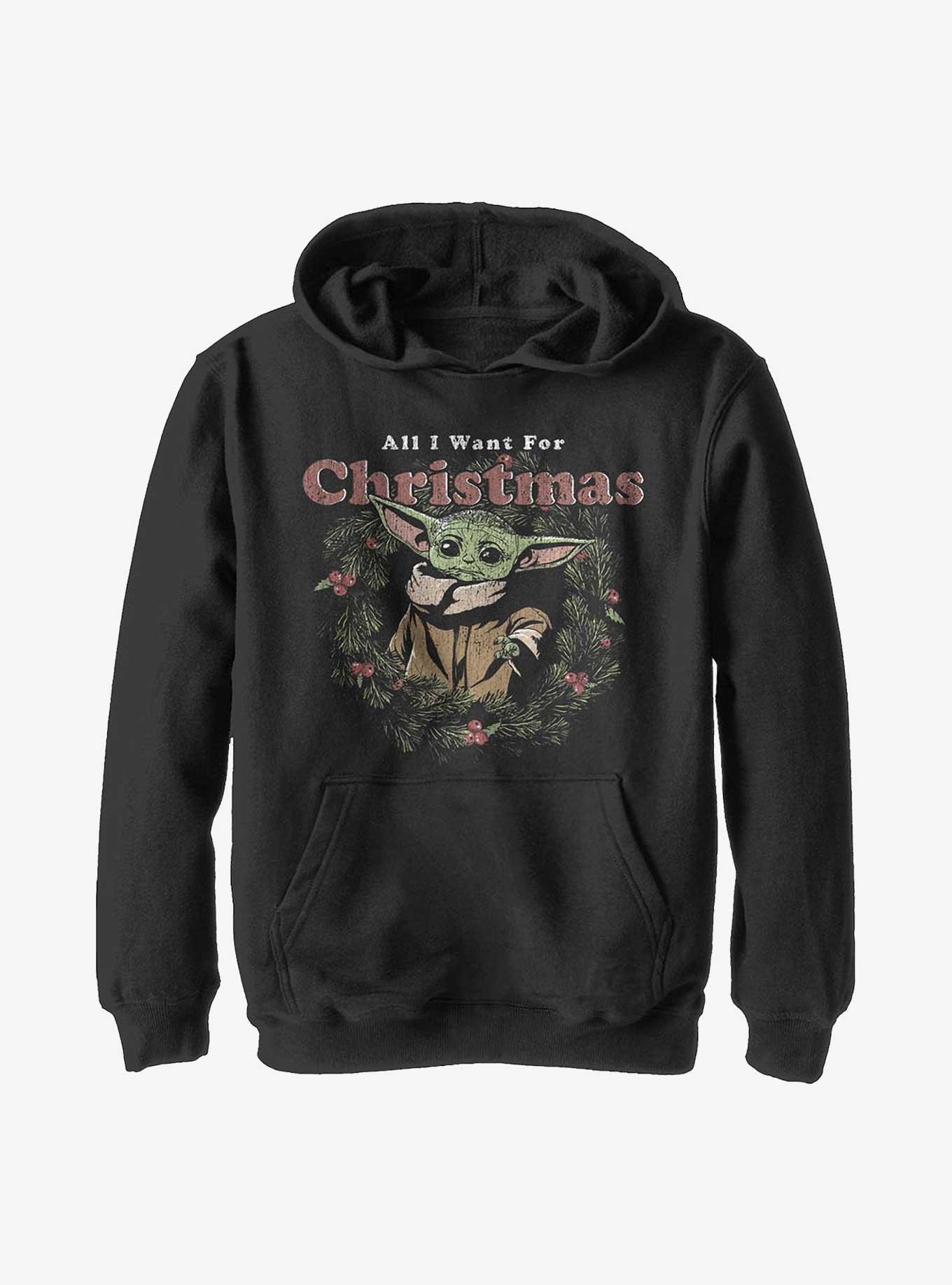 Star Wars The Mandalorian The Child Want For Christmas Youth Hoodie, , hi-res