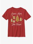 Star Wars Jedi Knight Gingerbread Youth T-Shirt, RED, hi-res