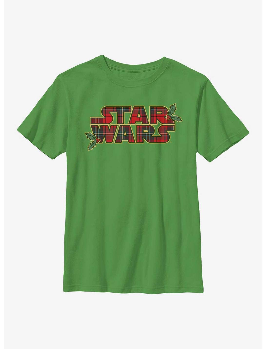 Star Wars Logo Flannel Fill Youth T-Shirt, KELLY, hi-res