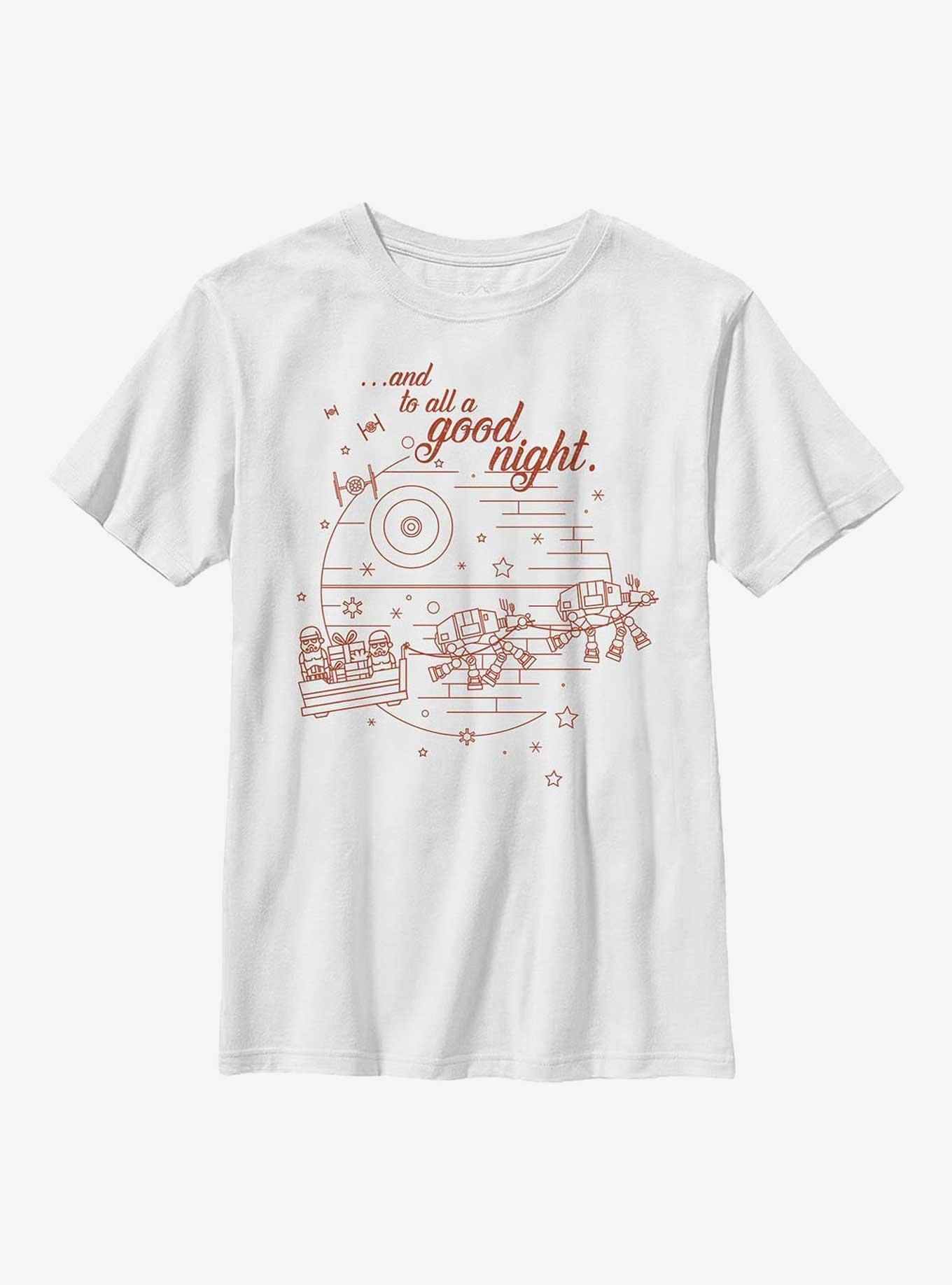 Star Wars To All A Good Night Youth T-Shirt, WHITE, hi-res