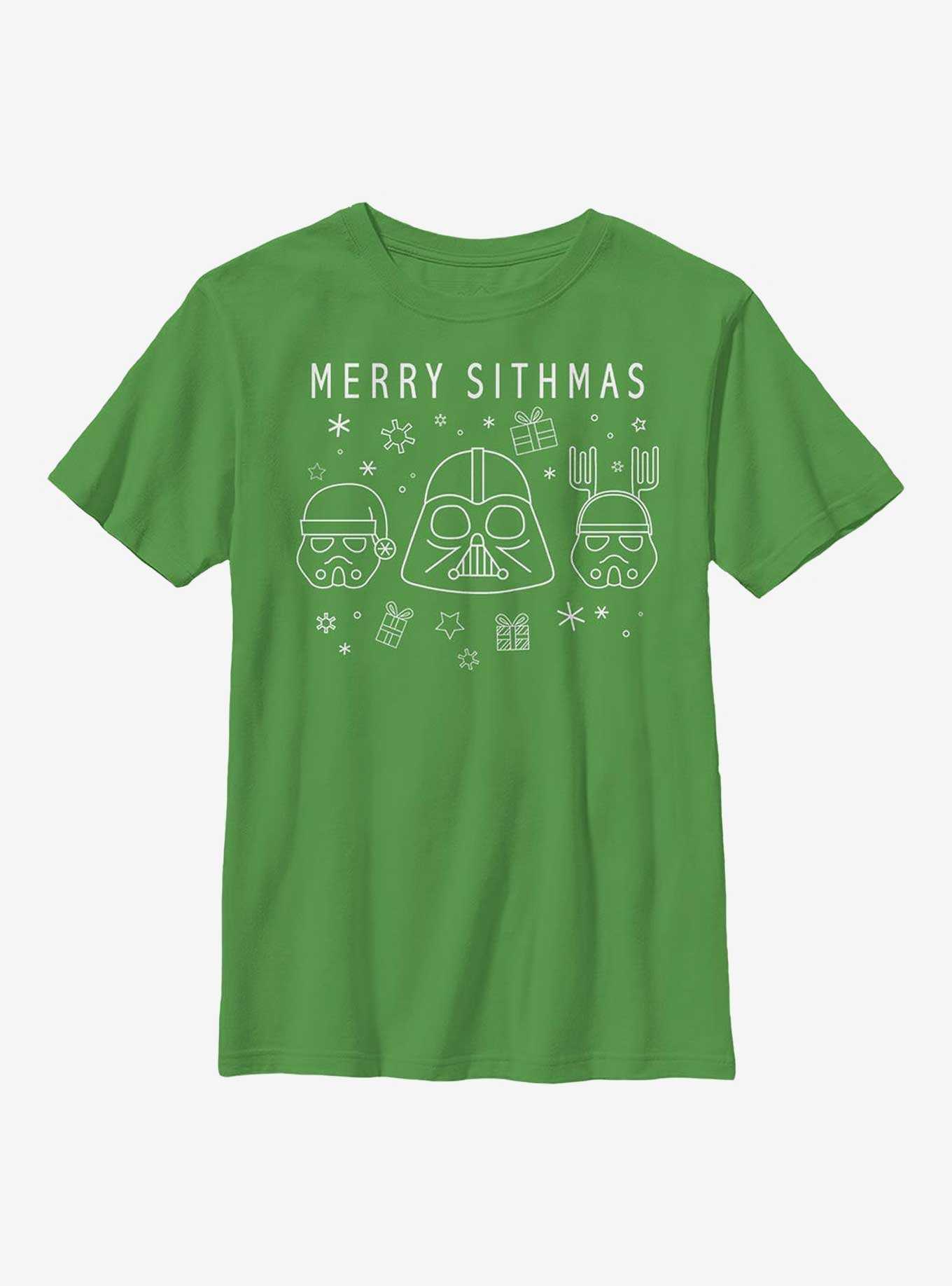Star Wars Sithmas Line Art Youth T-Shirt, , hi-res