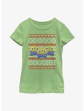 Disney Pixar Toy Story Aliens Ugly Sweater Pattern Youth Girls T-Shirt, , hi-res