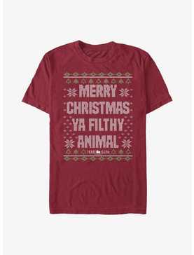 Home Alone Ya Filthy Animal Christmas Pattern T-Shirt, , hi-res