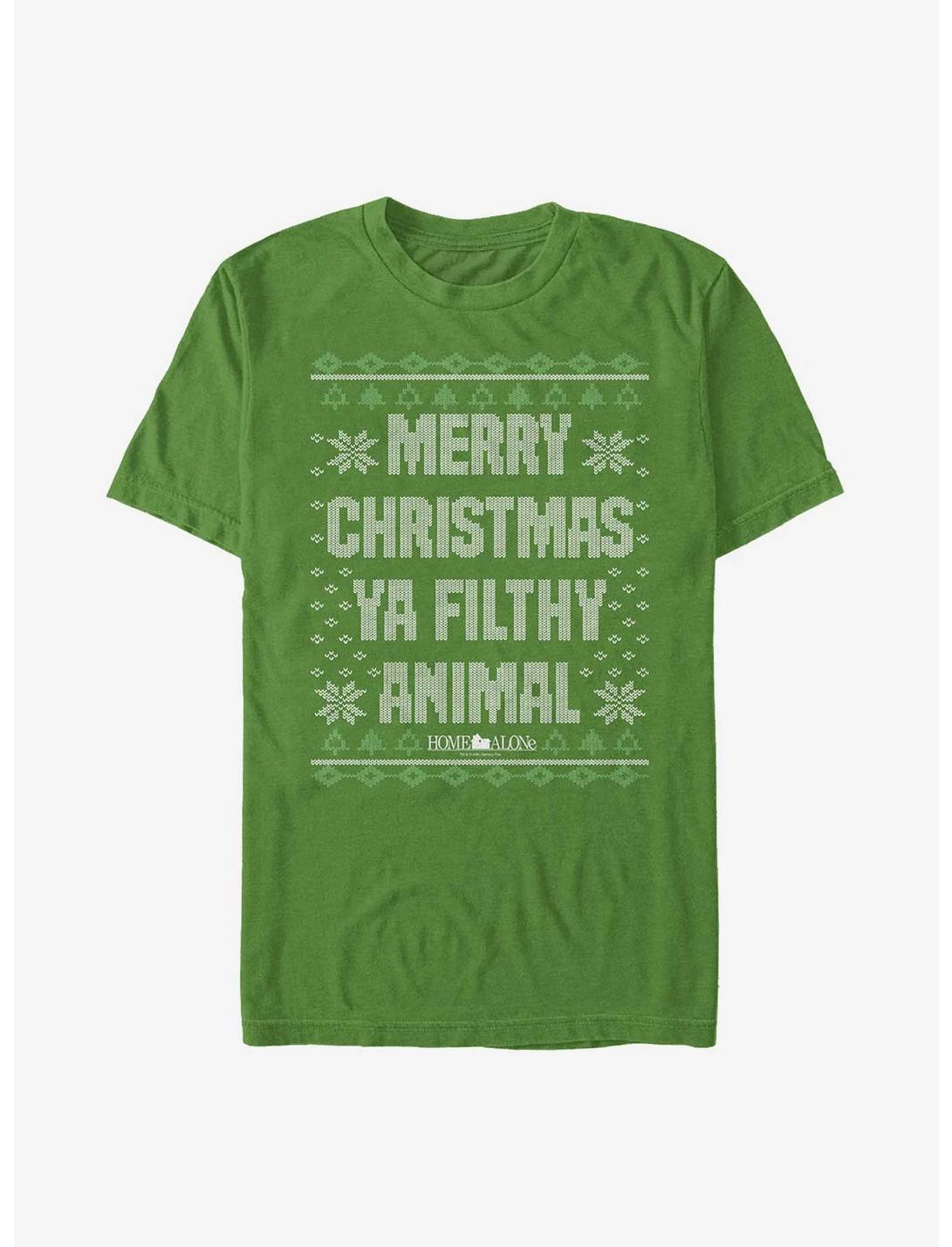Home Alone Ya Filthy Animal Christmas Pattern T-Shirt, KELLY, hi-res