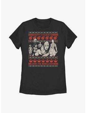 Star Wars Rebellion Ugly Sweater Pattern Womens T-Shirt, , hi-res