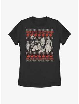 Star Wars Rebellion Ugly Sweater Pattern Womens T-Shirt, , hi-res