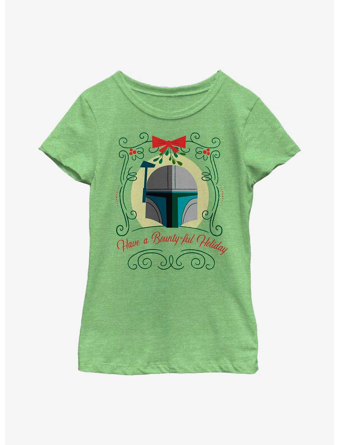 Star Wars Have A Bounty-ful Holiday Youth Girls T-Shirt, GRN APPLE, hi-res