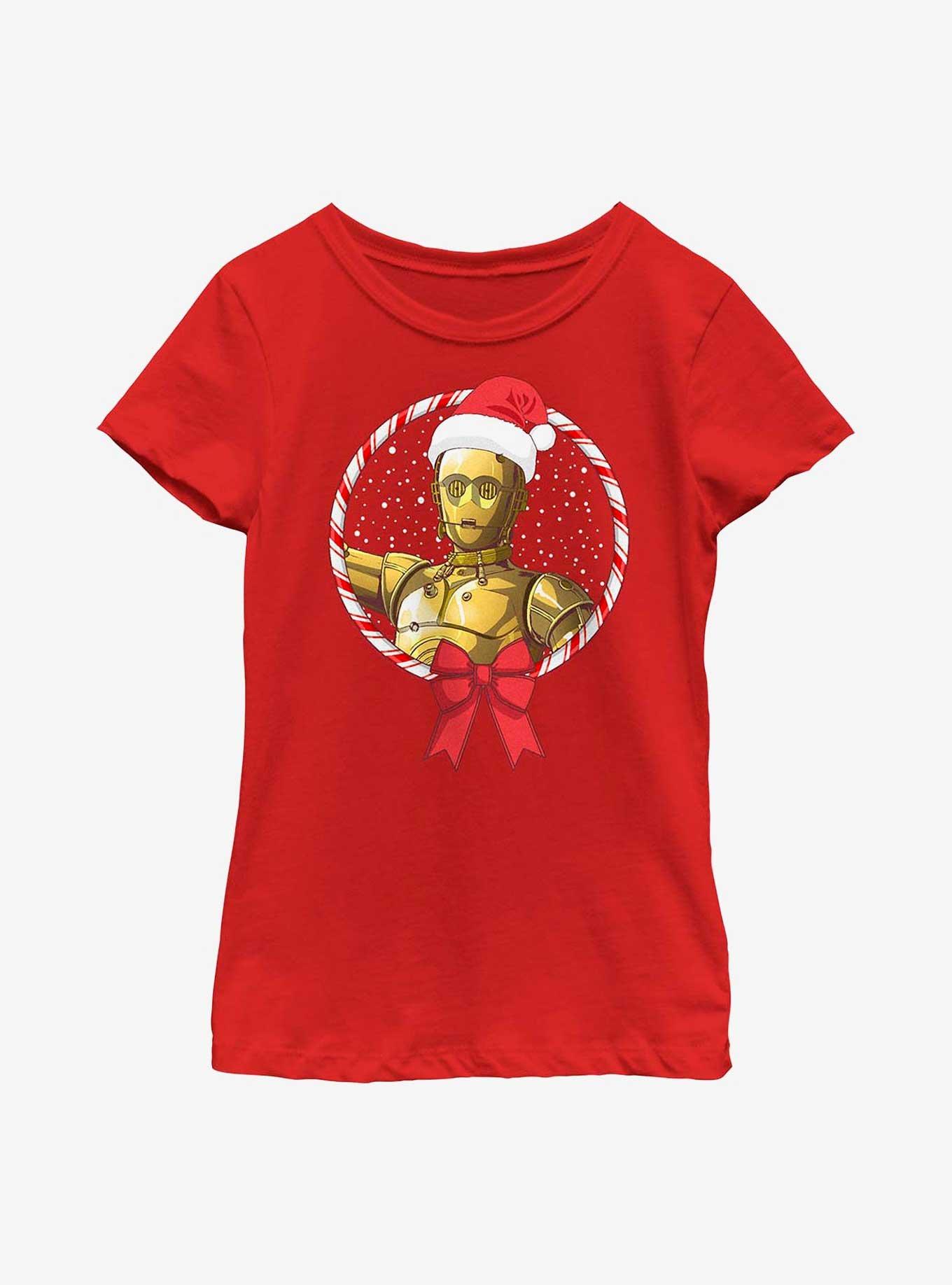 Star Wars CP-30 Candy Cane Youth Girls T-Shirt, , hi-res