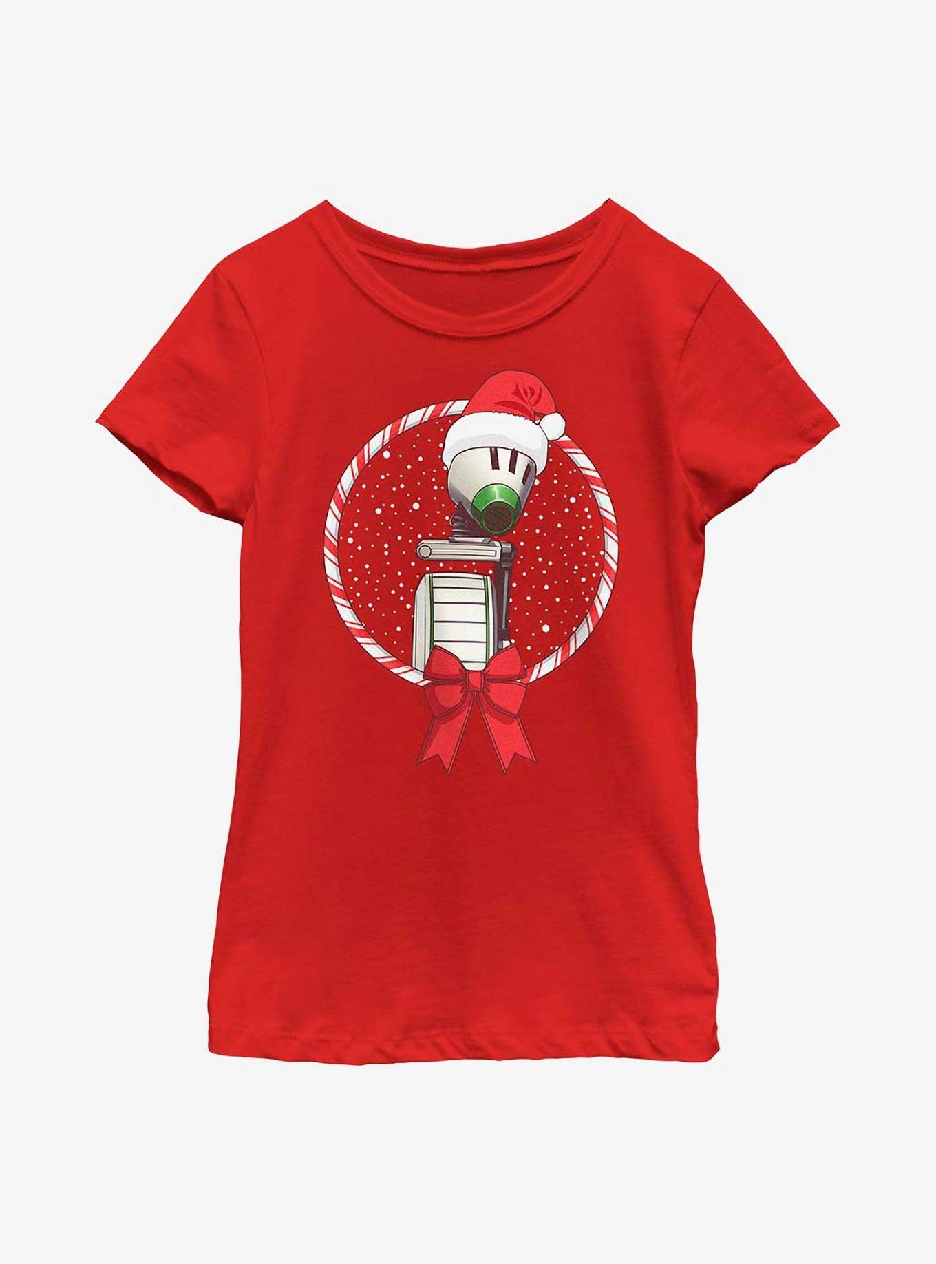 Star Wars Droid Candy Cane Youth Girls T-Shirt, RED, hi-res