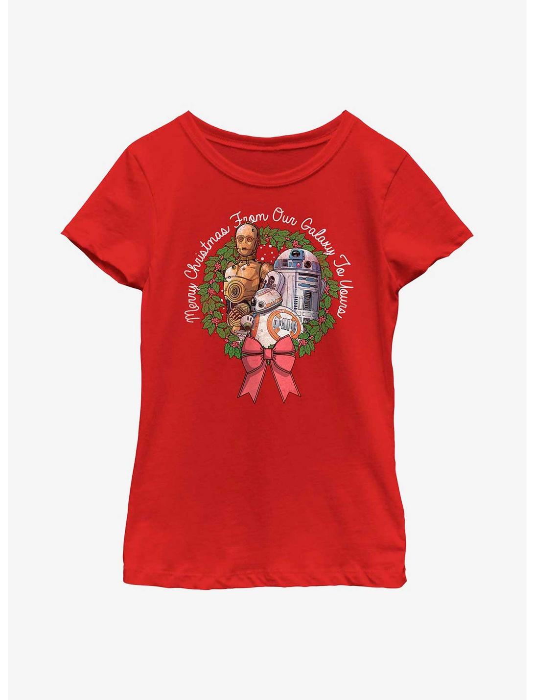 Star Wars From Our Galaxy To Yours Youth Girls T-Shirt, RED, hi-res