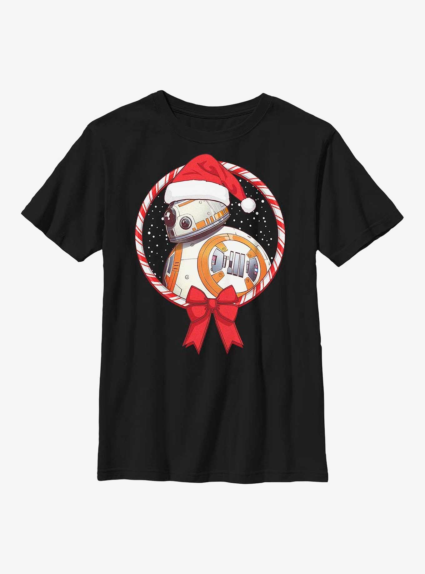 Star Wars BB-8 Candy Cane Youth T-Shirt, BLACK, hi-res