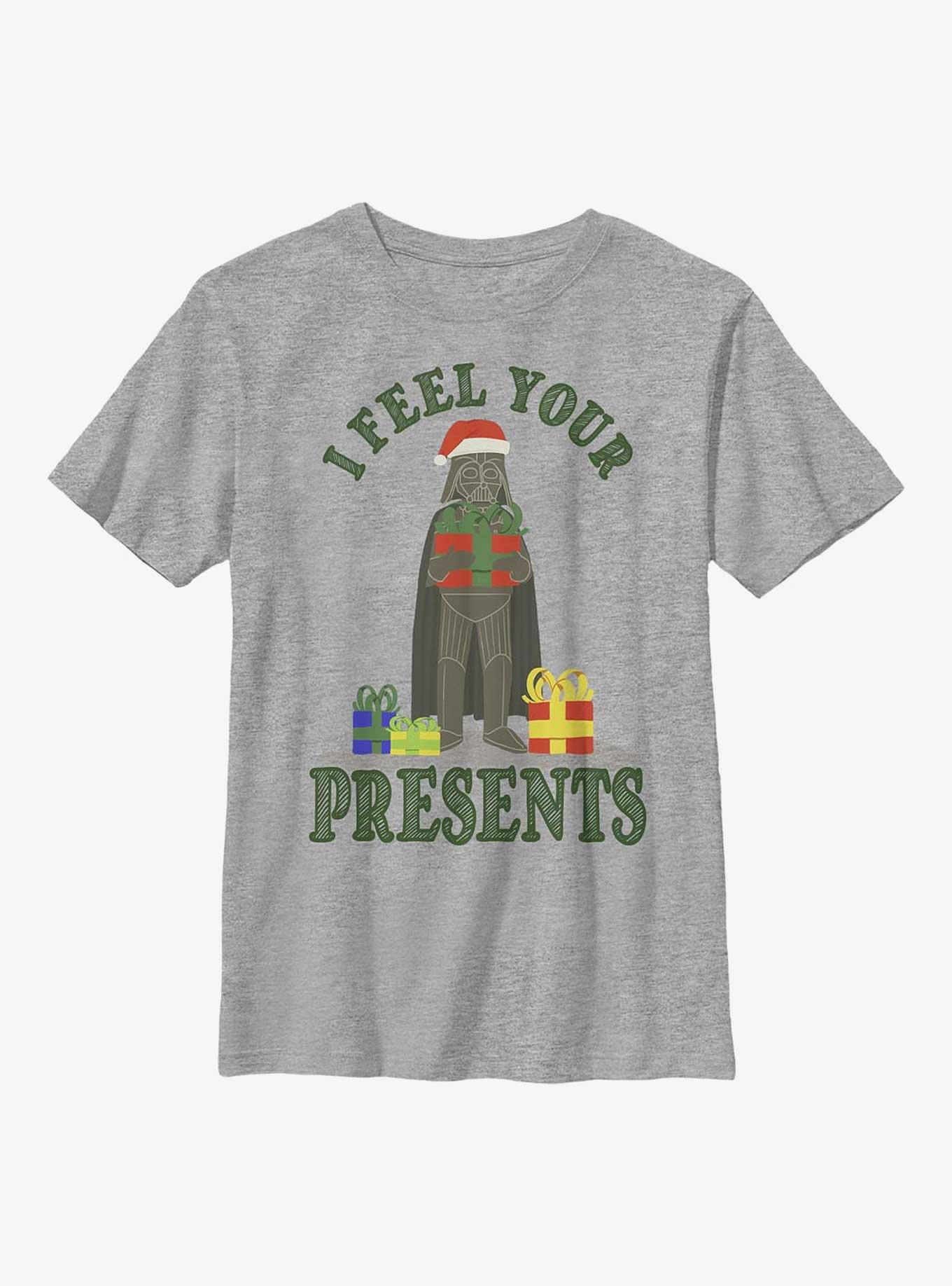 Star Wars I Feel Your Presents Youth T-Shirt, ATH HTR, hi-res