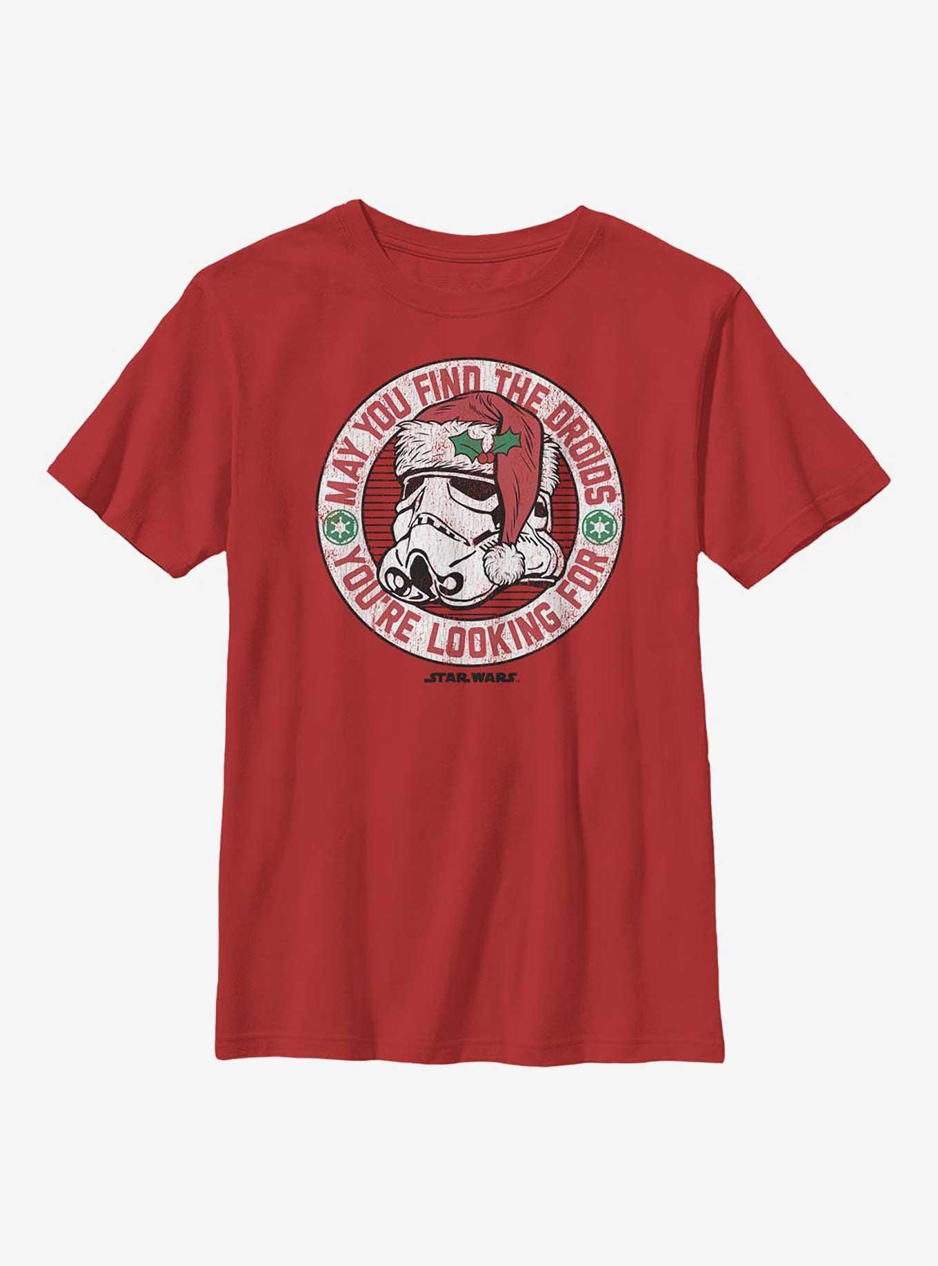 Star Wars May You Find The Droids You're Looking For Youth T-Shirt, RED, hi-res