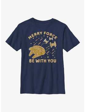 Star Wars Gingerbread Millennium Falcon Youth T-Shirt, , hi-res