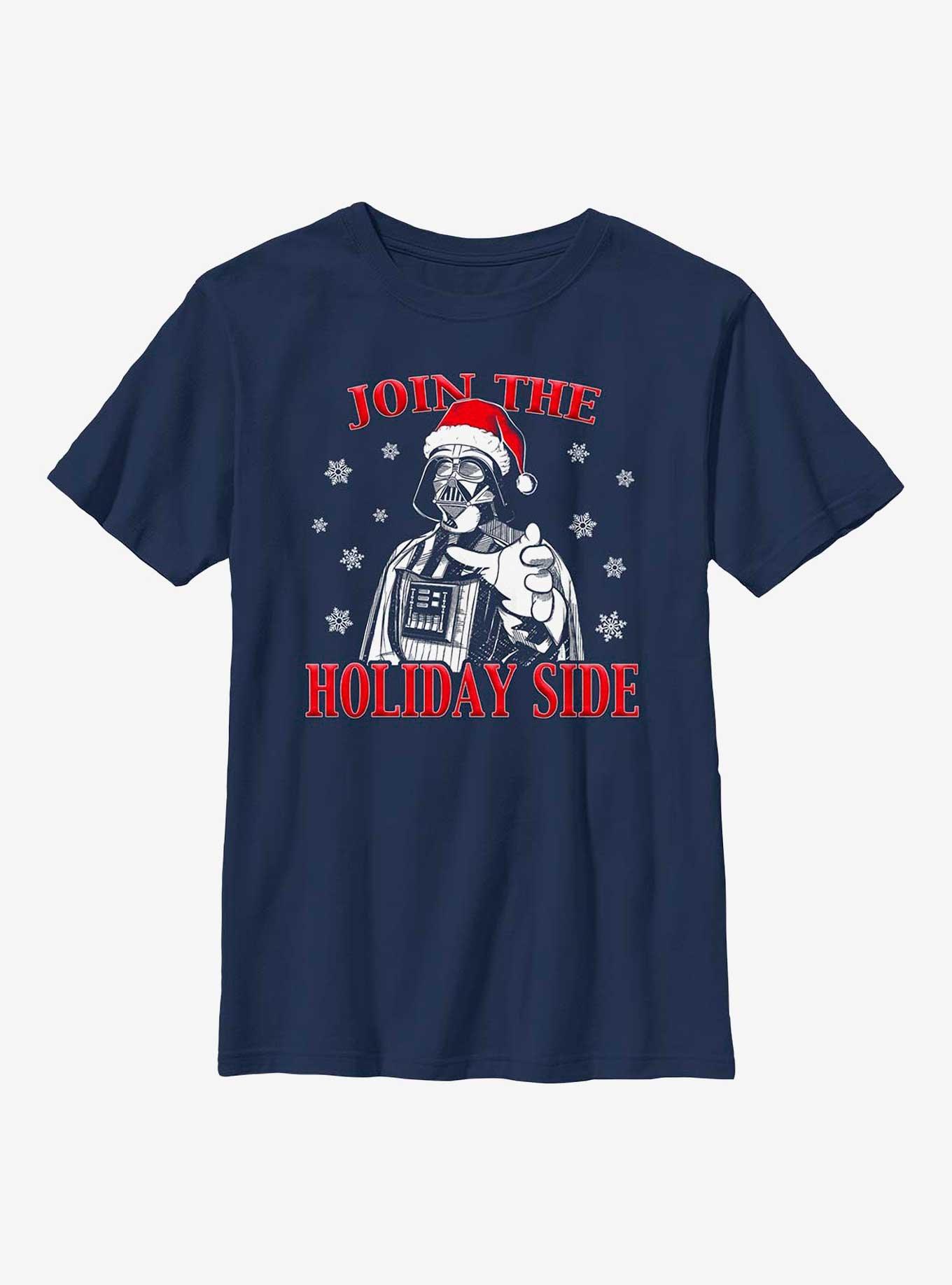 Star Wars Join The Holiday Side Youth T-Shirt, NAVY, hi-res