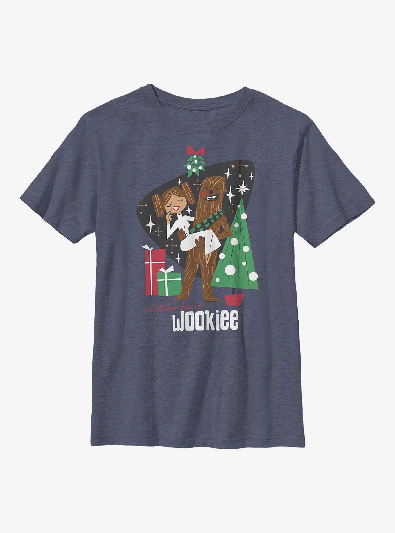 Star Wars Kiss A Wookiee Youth T-Shirt, NAVY HTR, hi-res