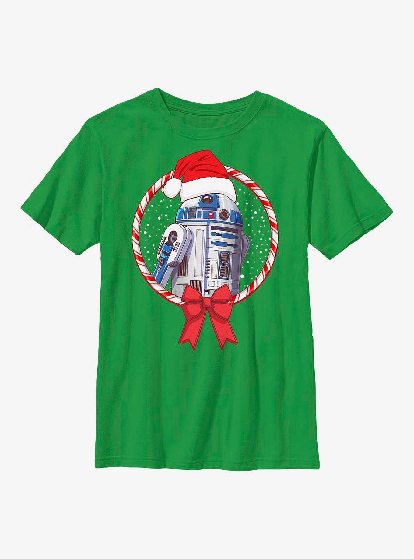 Star Wars R2-D2 Candy Cane Youth T-Shirt, KELLY, hi-res