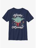 Star Wars Yoda Merriest Youth T-Shirt, NAVY, hi-res