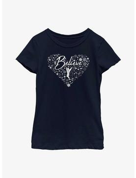 Plus Size Disney Tinkerbell Believe Winter Fill Youth Girls T-Shirt, , hi-res