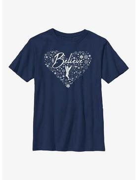 Disney Tinkerbell Believe Winter Fill Youth T-Shirt, NAVY, hi-res