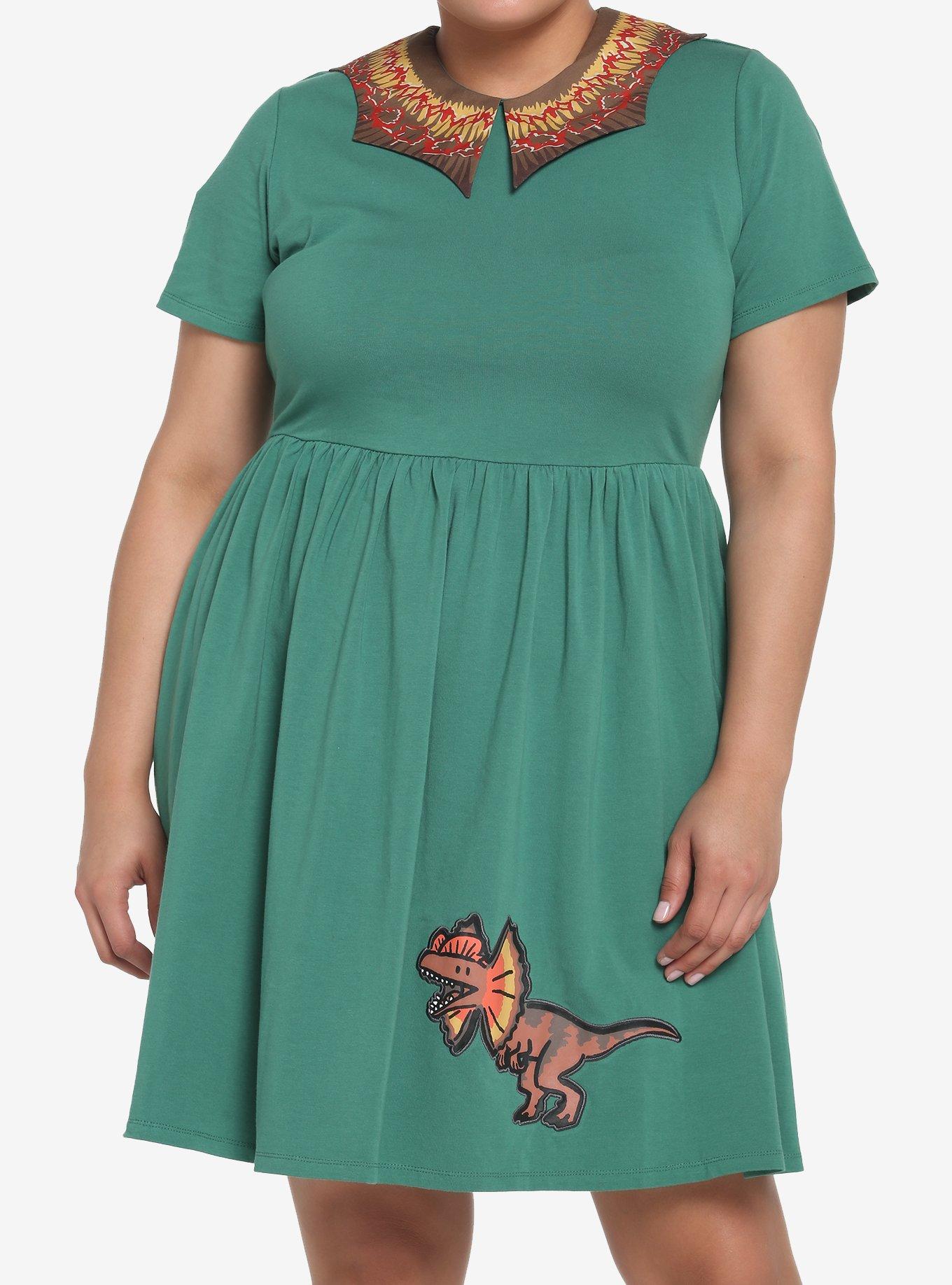 Her Universe Jurassic World Dilophosaurus Dress Plus Size, MULTI, hi-res