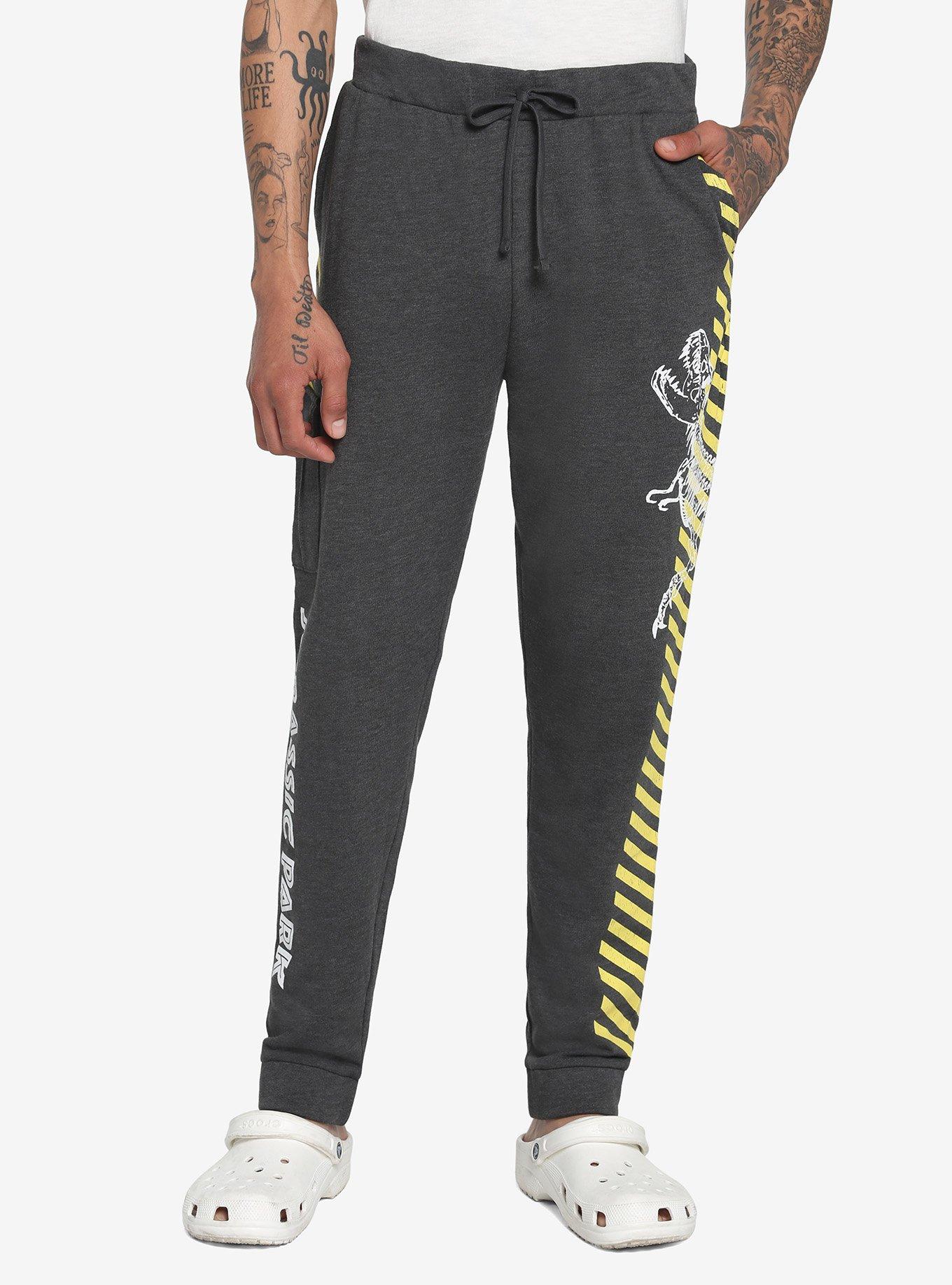 Our Universe Jurassic World Hazard Tape Cargo Sweatpants, MULTI, hi-res