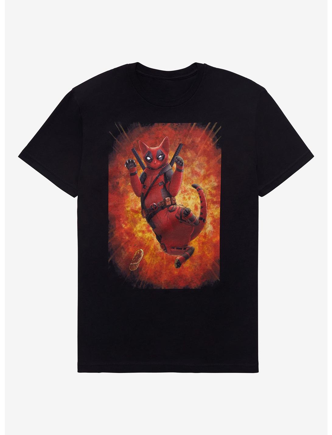 Marvel Deadpool X Jenny Parks Deadpurr T-Shirt, BLACK, hi-res